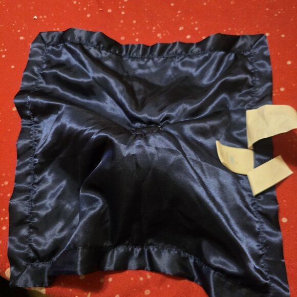 Cloud Island Sloth Security Blanket Lovey Navy Blue Satin Trim Lovie Baby Plush - Picture 4 of 11